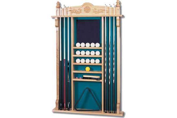 Billard Queen Rack Queuehalter, für 6 Billardqueues Wall Rack, eiche | Queueständer ...