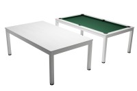 Pool Table / Dining Table, Vancouver II, 7 ft., matt/white
