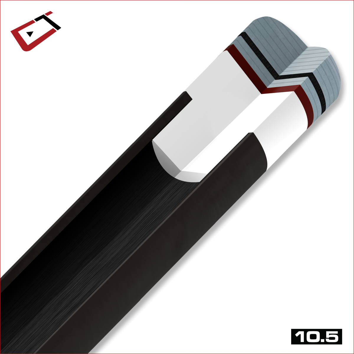 Cue Shaft, Pool, Cuetec Cynergy CT-15K Carbon, United Joint, 10.5