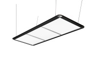 Pool Table Light, LED Flat, black, 195 x 70 x 6,5 cm