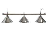 Billiard Lamp Elegance, silver, 3 Bells, Ø 35 cm, 150 cm