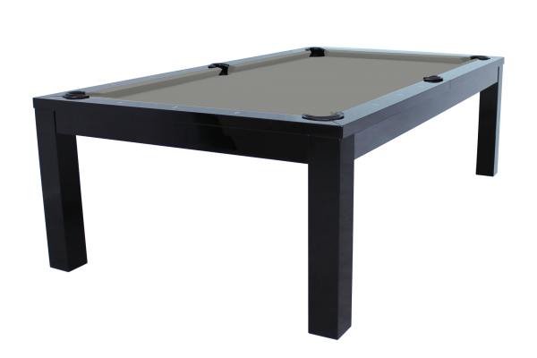 Pool Table / Dining Table, Penelope II, 8 ft., Shining Black, incl. table cover