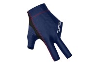 Billiard Glove, Cuetec Axis, 3-Finger, navy-red, to wear on right hand