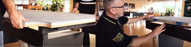 Billardtisch Material Schieferplatte