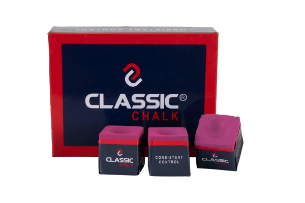 Billardkreide, Classic, rot, 12er Pack