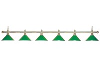 Billardlampe, Evergreen, grün, 6 Schirme, Ø 35 cm, 310 cm