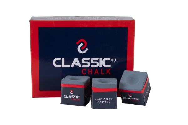 Billardkreide, Classic, grau, 12er Pack