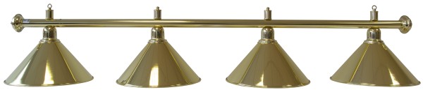 Billiard Lamp Elegance, brass, 4 Bells, Ø 35 cm, 180 cm