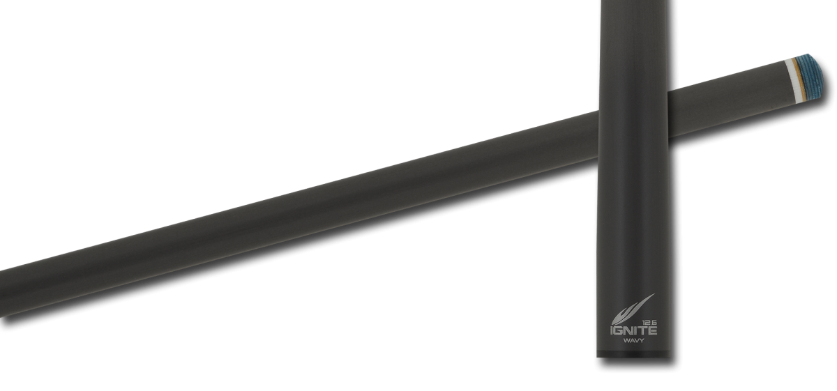 Cue Shaft, Pool, Ignite Carbon, 12,6mm, Wavy Joint, 30 inch | Mezz