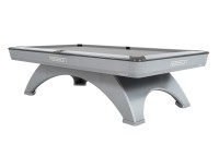 Billiard Table, Pool, Rasson Ox II, 9 ft., Silver, CLUB pocket size