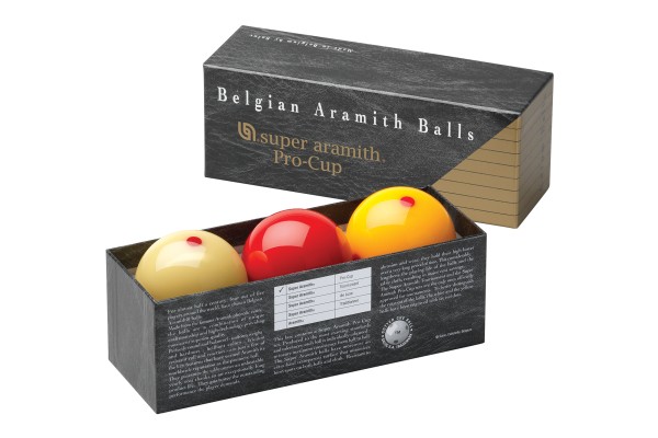Billardkugelset, Carambol, Aramith Super Pro Cup, 61,5 mm
