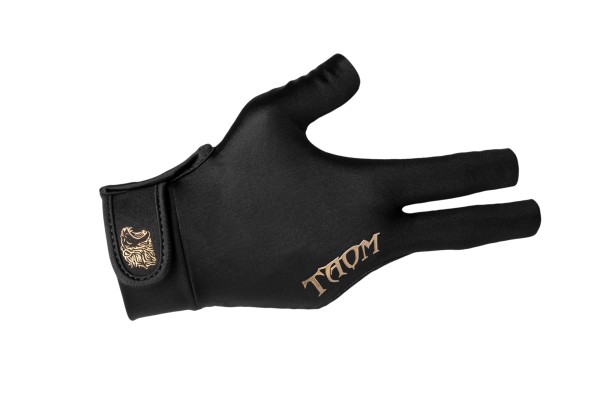 Billiard Glove, Taom Midas, 3-Finger, Black, to wear on right hand