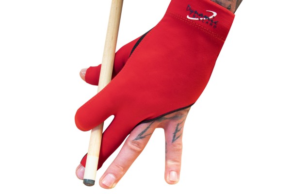 Halbfingerhandschuh, Dynamic Premium, 3-Finger, schwarz/rot