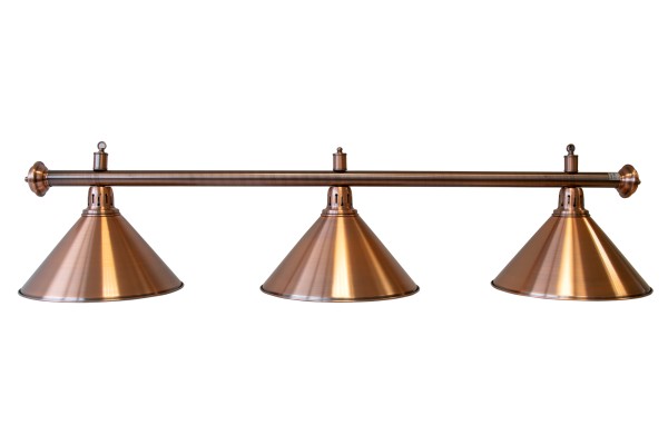 Billardlampe, Elegance, bronze, 3 Schirme, Ø 35 cm, 150 cm